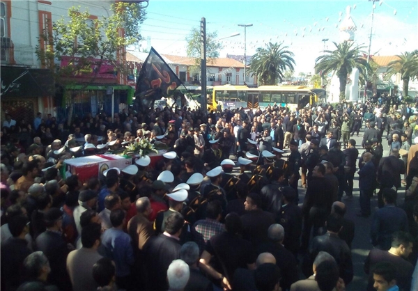 گزارش تصویری تشییع جنازه سروان شهید محمد تقی‌زاده/ قایم شهر