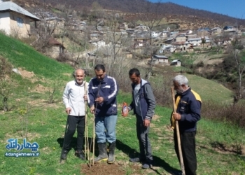 ایجاد فضای سبز در روستای “کنیم” – بخش اول