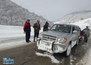 گزارش تصویری امداد رسانی هلال احمر در محور کیاسر