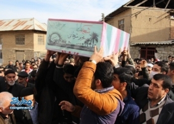 مراسم باشکوه وداع شهید گمنام در مدرسه شهید خانگاه چهاردانگه برگزار شد