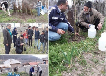 ایجاد فضای سبز پایدار در روستای “زلم رودبار”