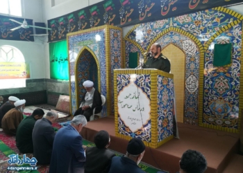 سخنرانی سرهنگ پاسدار علی خادم در نماز جمعه چهاردانگه