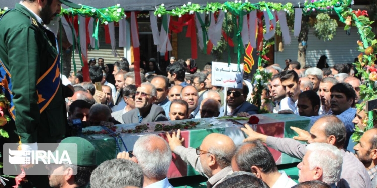 پیکر جانباز عبداله حقانی در رامسر تشییع شد