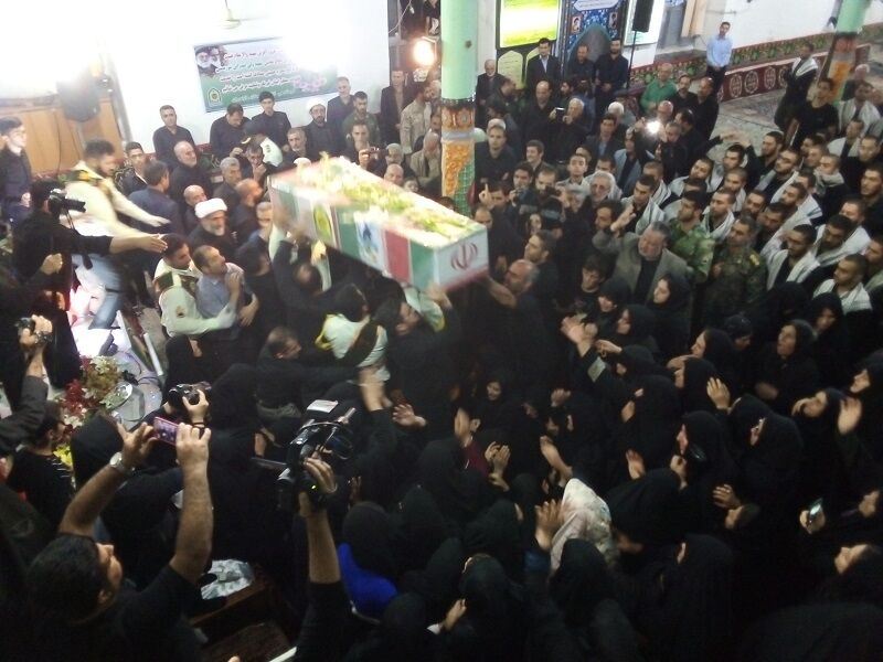مراسم وداع با پیکر شهید صدرایی در سوادکوه برگزار شد
