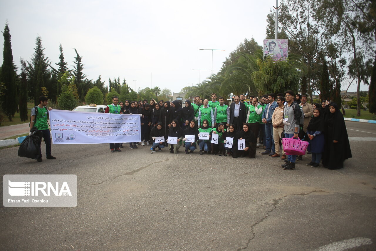 دانشجویان مازندران به پویش «نه به انتقال آب خزر» پیوستند