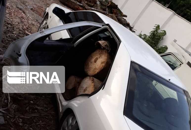 کوچ قاچاق چوب در مازندران از وانت به خودرو سواری