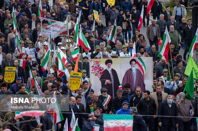راهپیمایی ۲۲ بهمن در مازندران برگزار شد