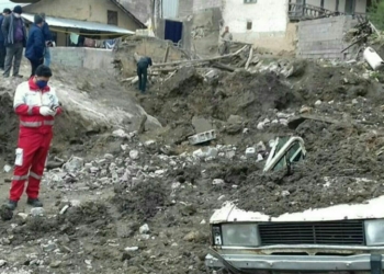 رانش کوه بر روی یک روستا در شهرستان سوادکوه