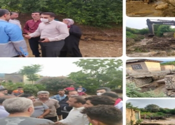 سیلاب تابستانه در گلوگاه و انسداد مسیر جاده سراسری + فیلم و عکس
