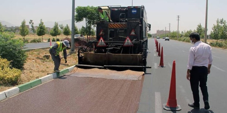 فاز اول پروژه آسفالت حفاظتی در مازندران اجر شد