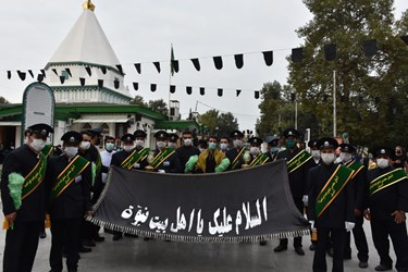 برافراشته شدن پرچم عزای امام حسین در امامزاده ابراهیم شهرستان آمل