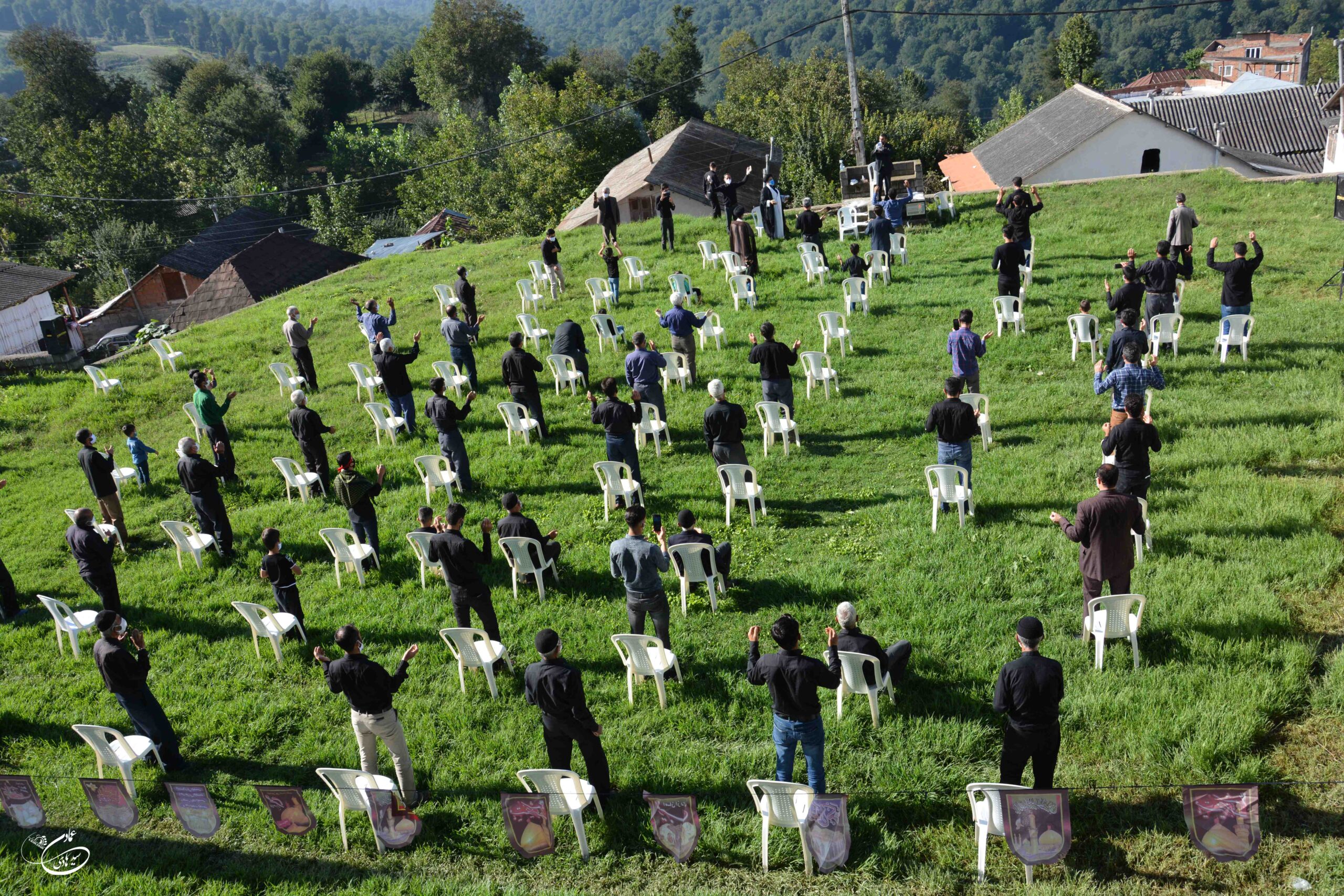 گزارش تصویری هفتمین روز محرم روستای سرخ ولیک با حفظ پروتکل بهداشتی