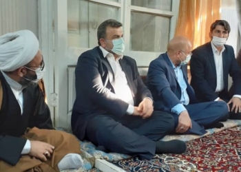 حضور قالیباف در منزل مرحوم آیت‌الله روحانی نماینده اسبق ولی فقیه در مازندران