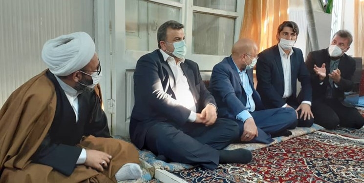 حضور قالیباف در منزل مرحوم آیت‌الله روحانی نماینده اسبق ولی فقیه در مازندران