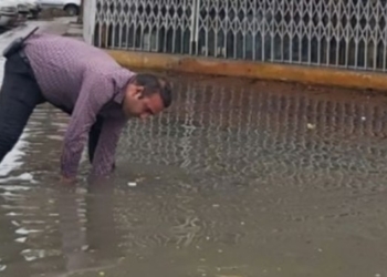 آبگرفتگی و کدر شدن آب چاشنی بارندگی در بابلسر
