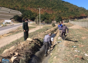 پروژه خط انتقال آب کشاورزی به روستای ترکام آغاز شد+ عکس