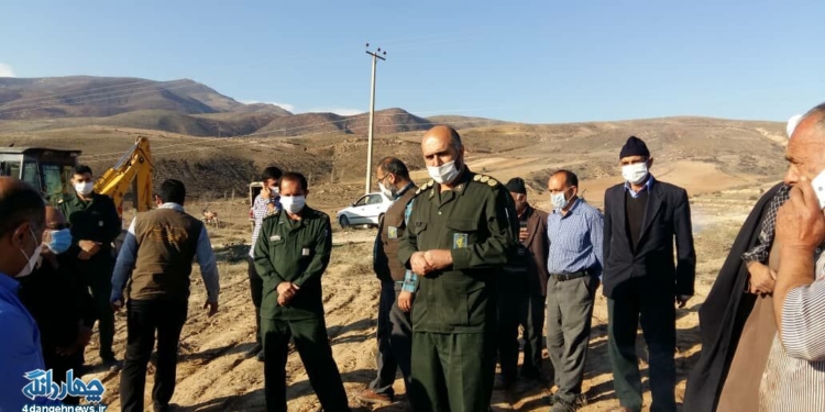 بازدید سرهنگ شریفی فرمانده سپاه شهرستان ساری از پروژه های قرارگاه پیشرفت و آبادانی سپاه در پشتکوه + تصاویر