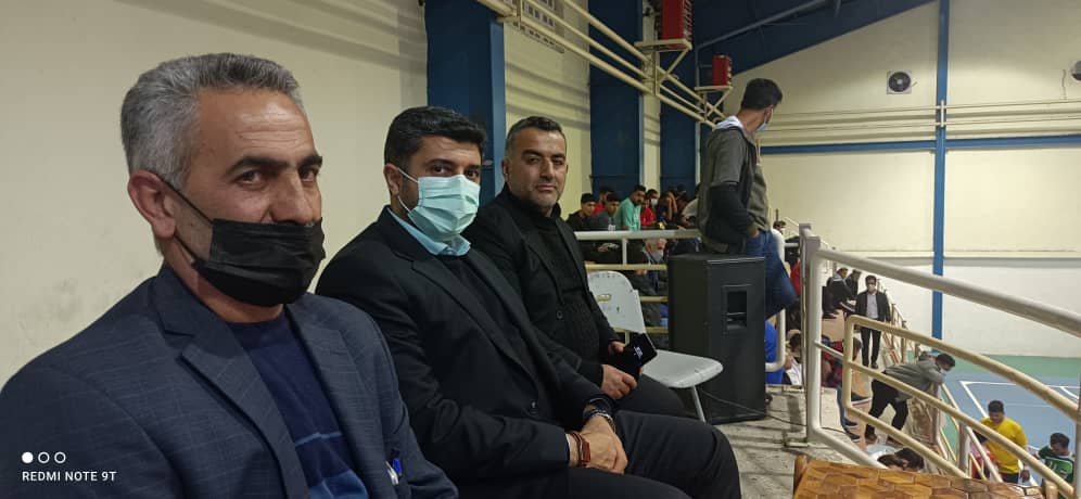 حضور حسن رنگرز در محل برگزاری مسابقات فوتسال چهاردانگه