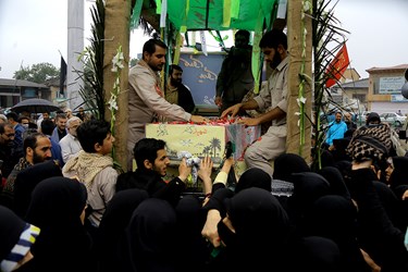 تشییع 8 شهید گمنام در مازندران