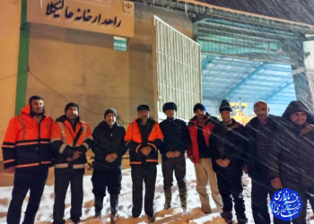 بازدید فرماندار مرکز مازندران از نیروهای امدادی هلال احمر و راهدارخانه عالیکلا