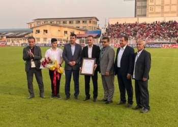 داور بین‌المللی فوتبال ایران در زادگاهش تجلیل شد
