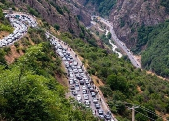 ترافیک در محور کندوان سنگین است