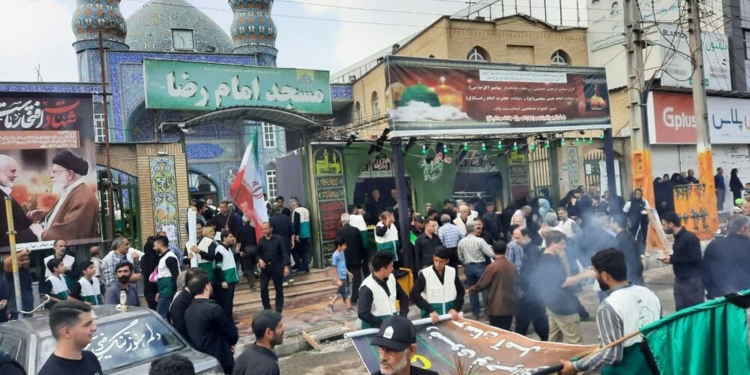 میدان‌داری خادمیاران رضوی مازندران درسوگ آفتاب هشتم