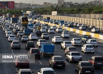 ترافیک سنگین در آزادراه تهران-شمال