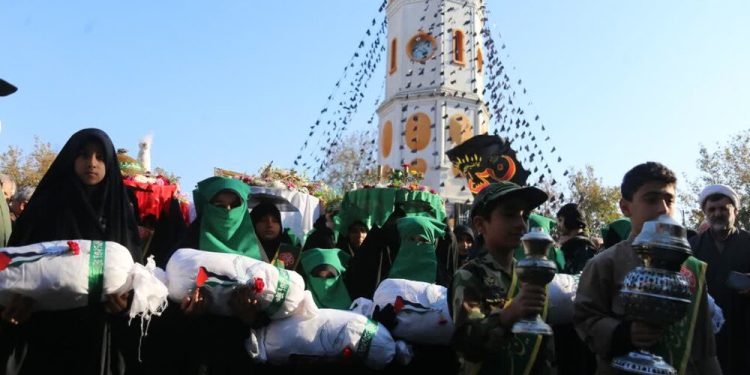 پیکر پاک ۷ شهید گمنام در مازندران تشییع شد