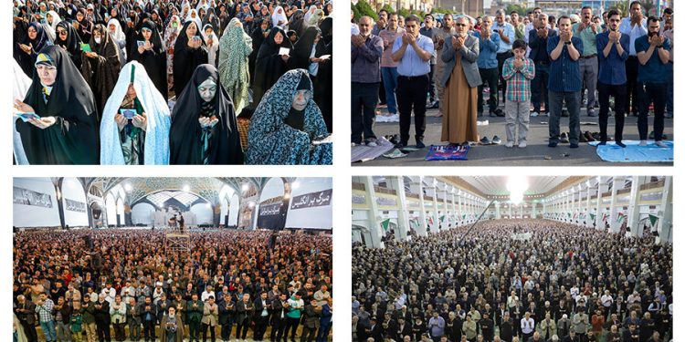 ویدیو / اقامه نماز عید فطر در شهرهای مختلف ایران