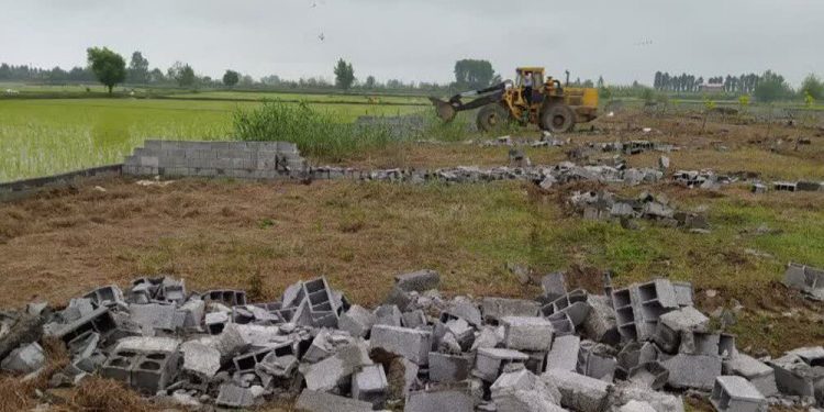قلع و قمع ۲۷ مورد ساخت و ساز غیرمجاز در محمودآباد