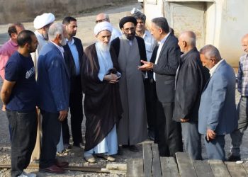 بازدید آیت الله محمدی لائینی از روند احداث مسجد صاحب الزمان (عج) روستای ترکام بخش چهاردانگه