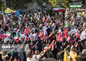 ایسنا - تجمع مردم در حمایت از عملیات وعده صادق ۳