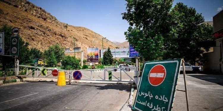 ممنوعیت تردد در محور چالوس