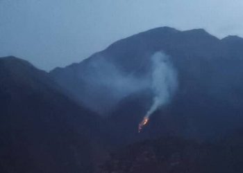 آتش به جان جنگل‌های مرزن آباد افتاد