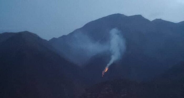 آتش به جان جنگل‌های مرزن آباد افتاد