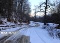 چشم روشنی مازندران با بارش برف پاییزی/ ۲۰ روستای بخش لاریجان آمل سفیدپوش شد