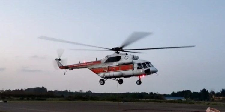 ۳ بالگرد هلال‌احمر به عملیات اطفای حریق منطقه جنگلی الیت پیوستند