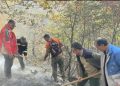 مهار و اطفا آتشسوزی در مرز جنگلی بخش چهاردانگه و شهرستان نکا