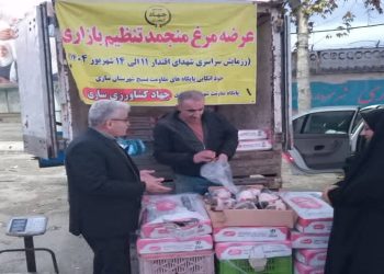 طرح توزیع سیار مرغ منجمد در ساری