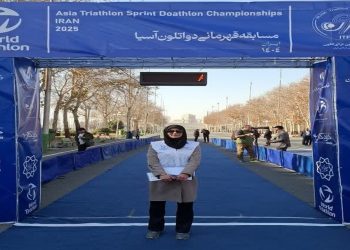 قضاوت داور ساروی در مسابقات دواتلون قهرمانی آسیا
