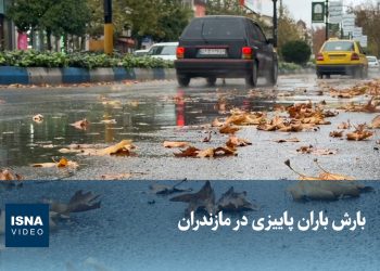 ویدیو/ بارش باران پاییزی در مازندران