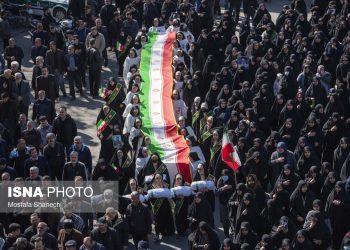 ایسنا - تشییع پیکر شهدای تجاوز آمریکایی