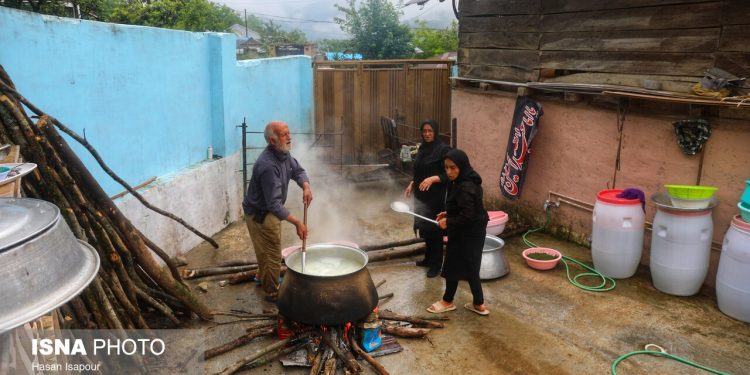 آیین اطعام دهی ماه محرم در روستاهای سوادکوه