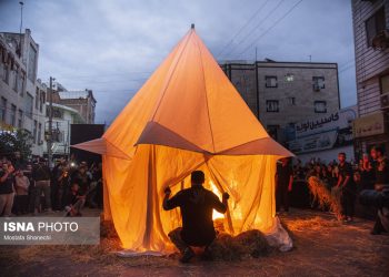 آیین خیمه سوزان عاشورای حسینی - ساری