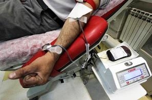 استقرار یک واحد سیار انتقال خون در شهر کیاسر