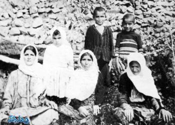 عکس قدیمی از یک خانواده روستایی در روستای ولویه چهاردانگه