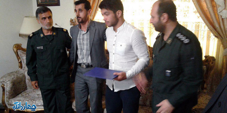 تجلیل تربیت بدنی سپاه از قهرمان چهاردانگه ای کشتی ساحلی جهان+تصاویر
