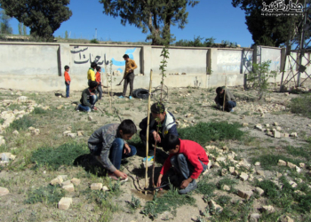 ایجاد آبیاری قطره ای در مدرسه شهید عباسی ومزار روستای اراء و کوات