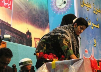 گزارش تصویری از مراسم وداع با شهدای مدافع حرم شهرستان بهشهر